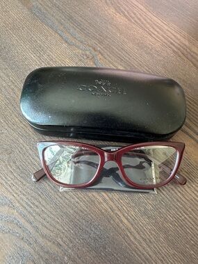 Coach Burgundy Cat-Eye Eyeglass Frames